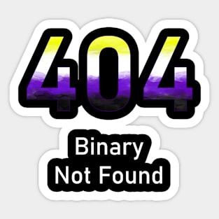 404 Binary Not Found Sticker